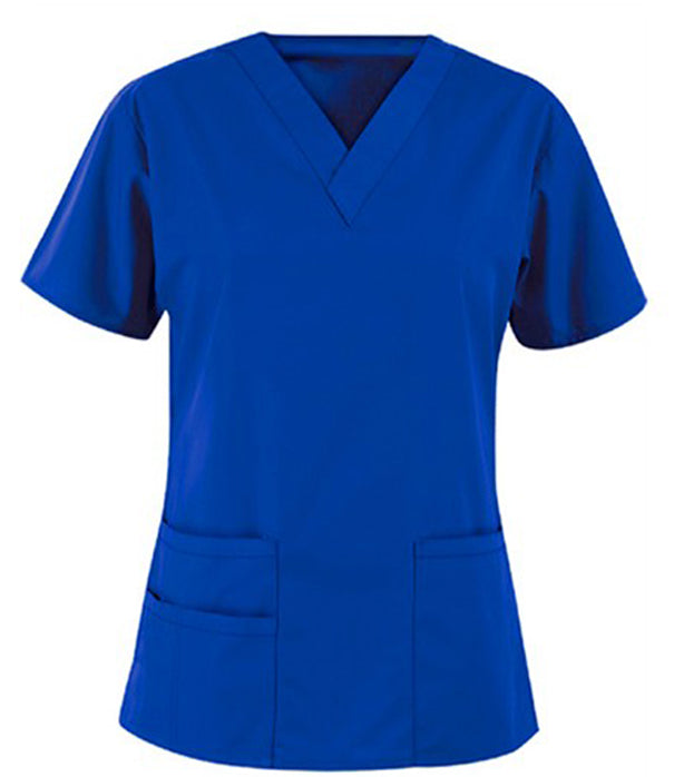Poplin Unisex Bravo Scrub Top V Neck - 3 Pockets with 1 Pencil Pocket, Half Sleeves