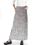 A Line Full Elastic Waistband Ladies Skirt in Geometric Print