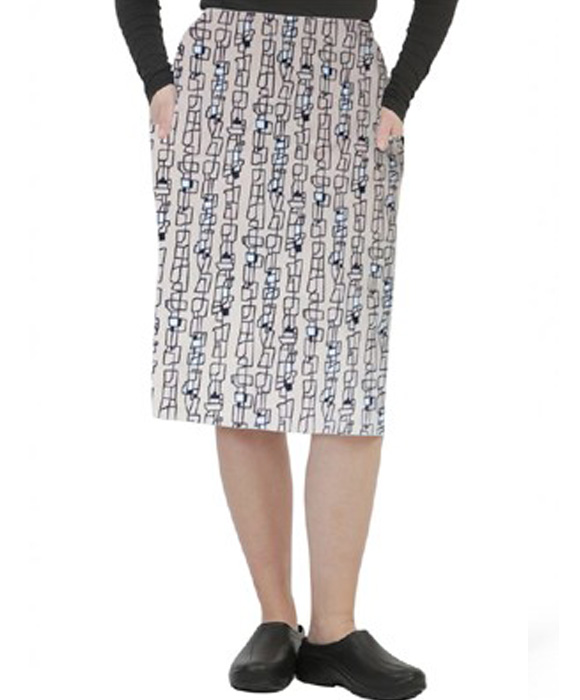 Cargo Pockets Ladies Skirt in Geometric Print
