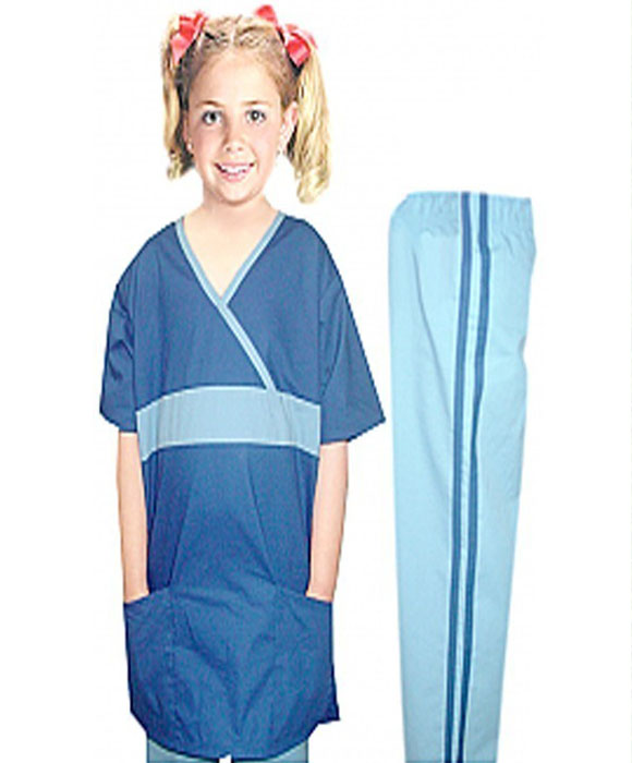 Children Set 3 Pocket Half Sleeve Fashion Contrast Style