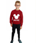 Children Tracksuit With Mickey Mouse Print in Fleece Fabric