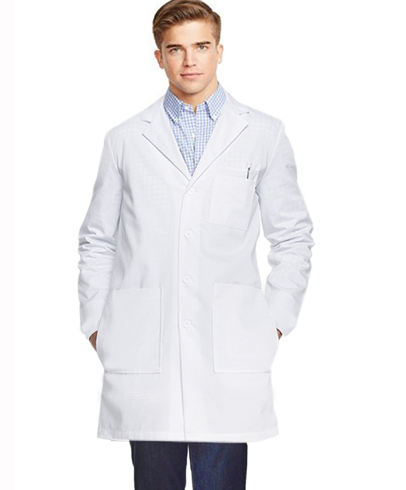 Microfiber Labcoat Unisex Full Sleeve With Plastic Buttons 3 Front Pockets