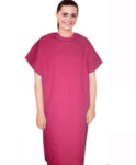 Microfiber Patient Gown Back Open Half Sleeve With Matching