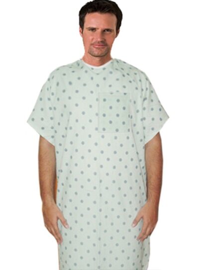 Patient Gown 1 Chest Pocket Half Sleeve