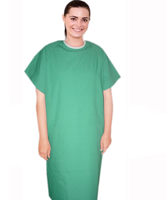 Patient Gown Back Open Half Sleeve