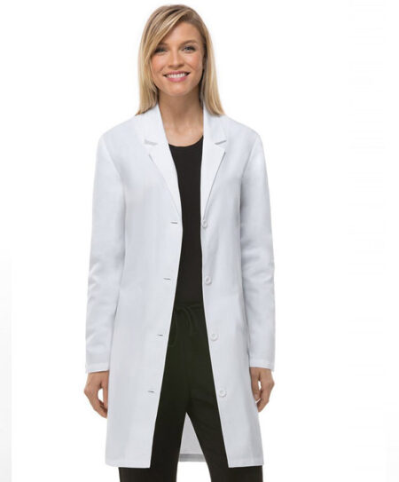 Poplin Labcoat Ladies Full Sleeve With Plastic Buttons Without Pocket