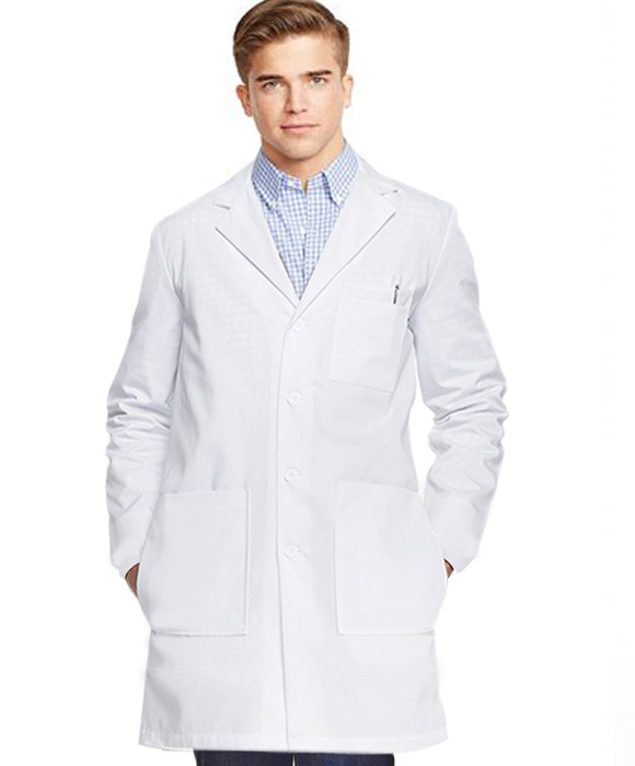 Poplin Labcoat Unisex Full Sleeve With Plastic Buttons 3 Front Pockets