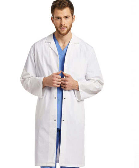 Poplin Labcoat Unisex Full Sleeve With Snap Buttons Without Pocket