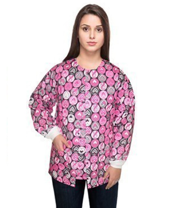 Printed Unisex Full Sleeve in Pink Ribbon Print With Rib