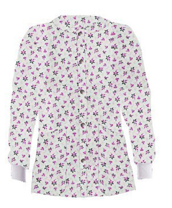 Printed Unisex Full Sleeve in Pink and Black Flower With Rib