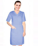 Stretch Nursing Dress Half Sleeve Elastic Waist V Neck
